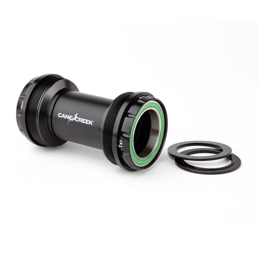 Cane Creek Hellbender 70 T47 Innenlager, Edelstahl, Thread Fit, 30mm, 68/73mm, black