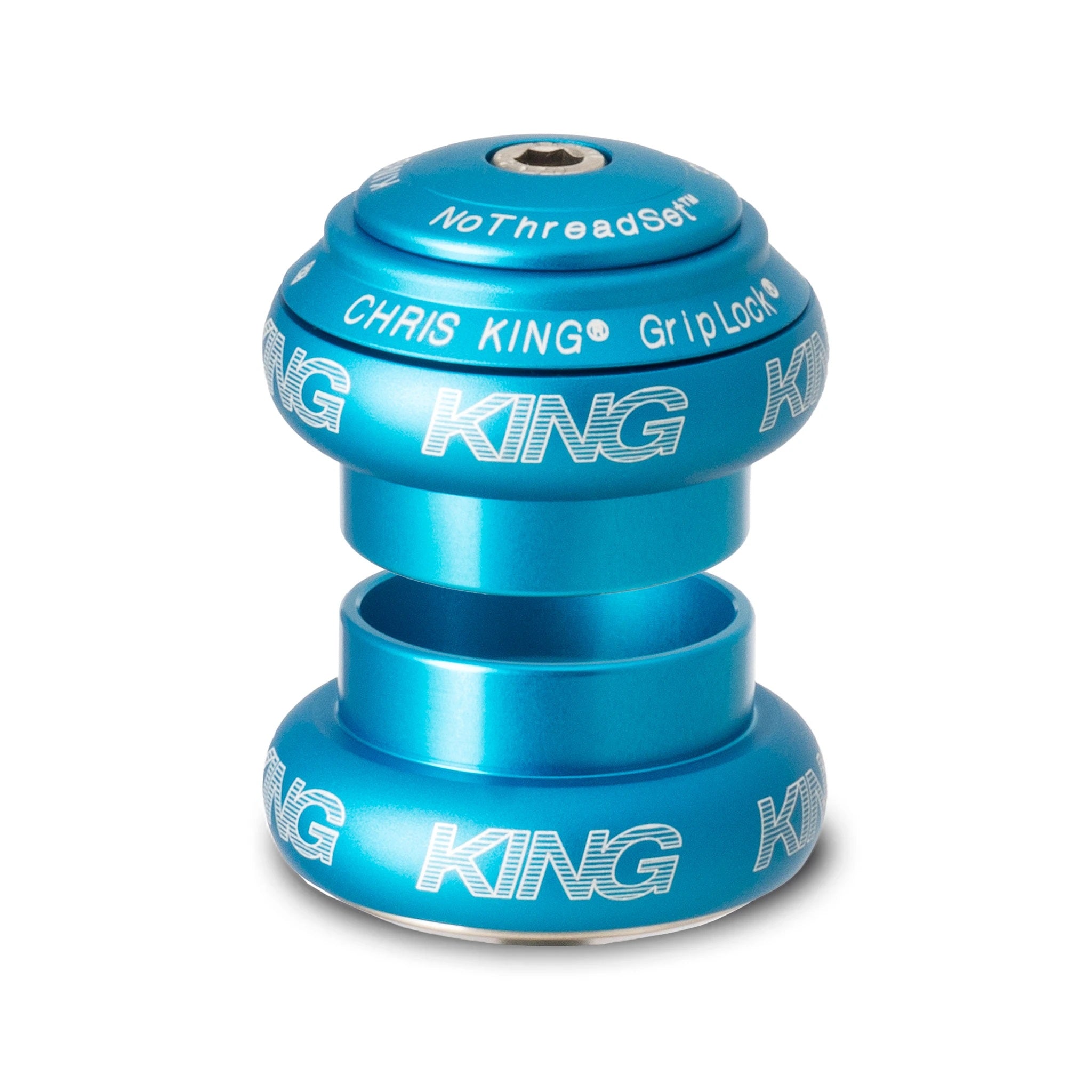 Chris King NoThreadSet Steuersatz, Edelstahl-Lager, 1", Bold, EC30/25.4 | EC30/26, matte turquoise