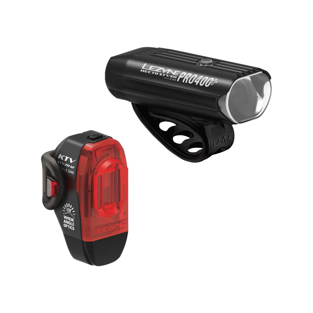 LEZYNE BELEUCHTUNGSSET HECTO PRO STVZO 400+ / KTV DRIVE STVZO SCHWARZ, Y17