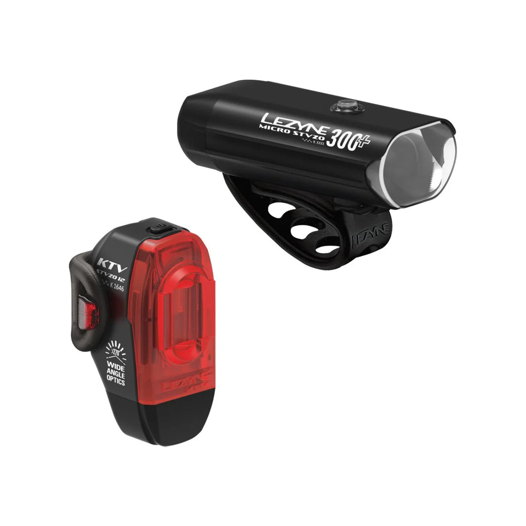 LEZYNE BELEUCHTUNGSSET MICRO STVZO 300+ / KTV DRIVE STVZO SCHWARZ, Y17
