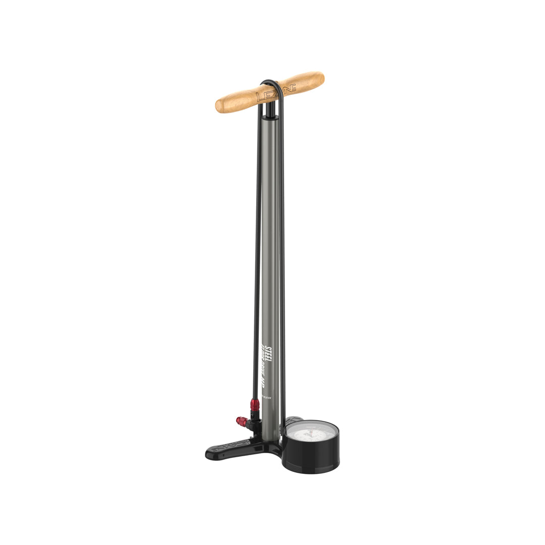 LEZYNE Standluftpumpe Steel HP Floor Drive mit Analog-Manometer