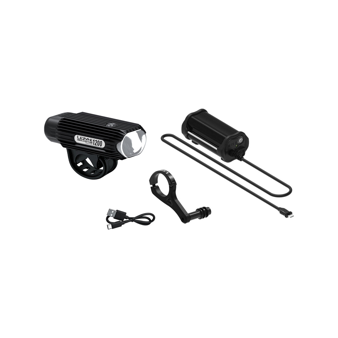 LEZYNE DECA STVZO 1200 LOADED KIT, WEISSES LICHT SCHWARZ, Y18