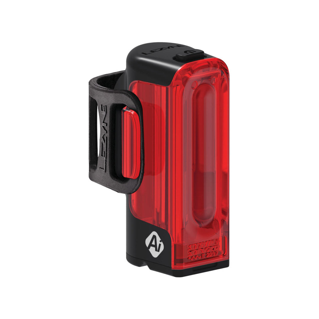 LEZYNE STRIP+ STVZO AI ALERT ROTES LICHT SCHWARZ, Y18