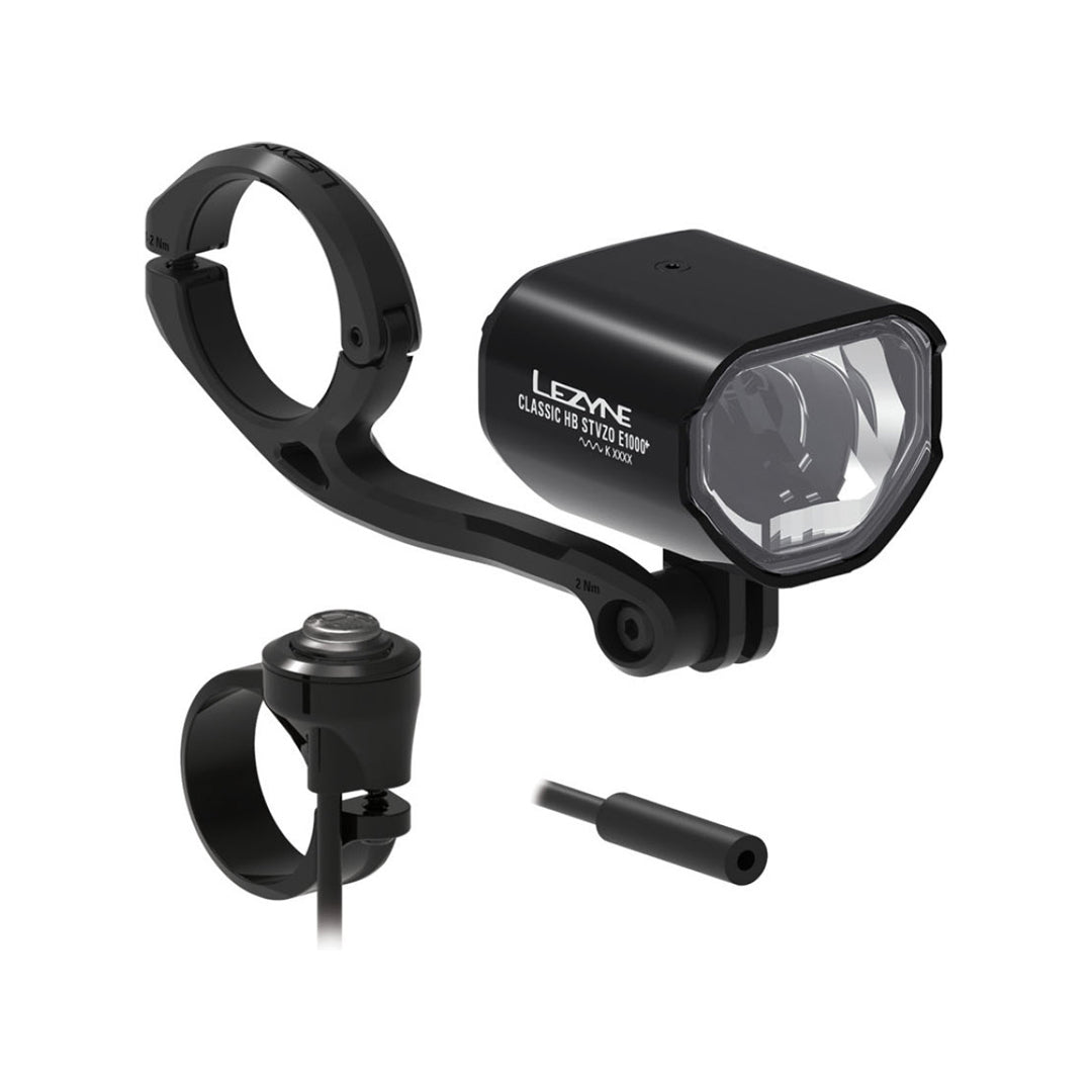LEZYNE CLASSIC HB STVZO E1000+ SCHWARZ WEISSES LICHT, Y18