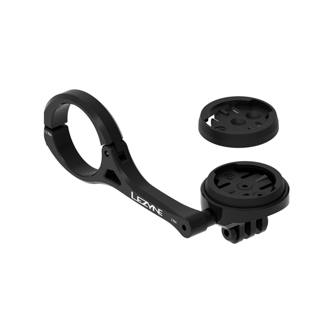 LEZYNE GARMIN/WAHOO GPS FORWARD MOUNT WITH GOPRO SCHWARZ