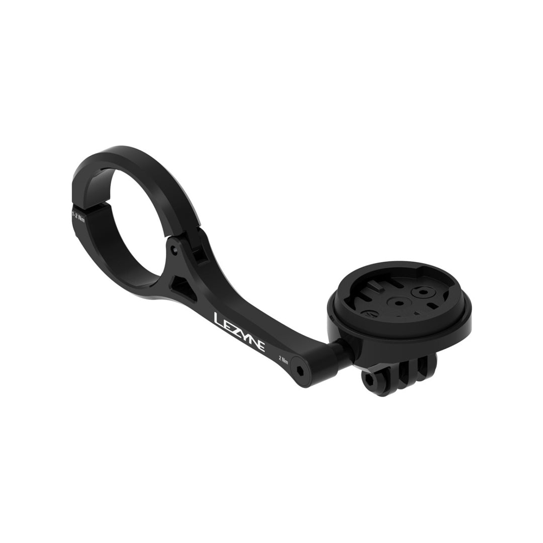 LEZYNE GARMIN/WAHOO GPS FORWARD MOUNT WITH GOPRO SCHWARZ