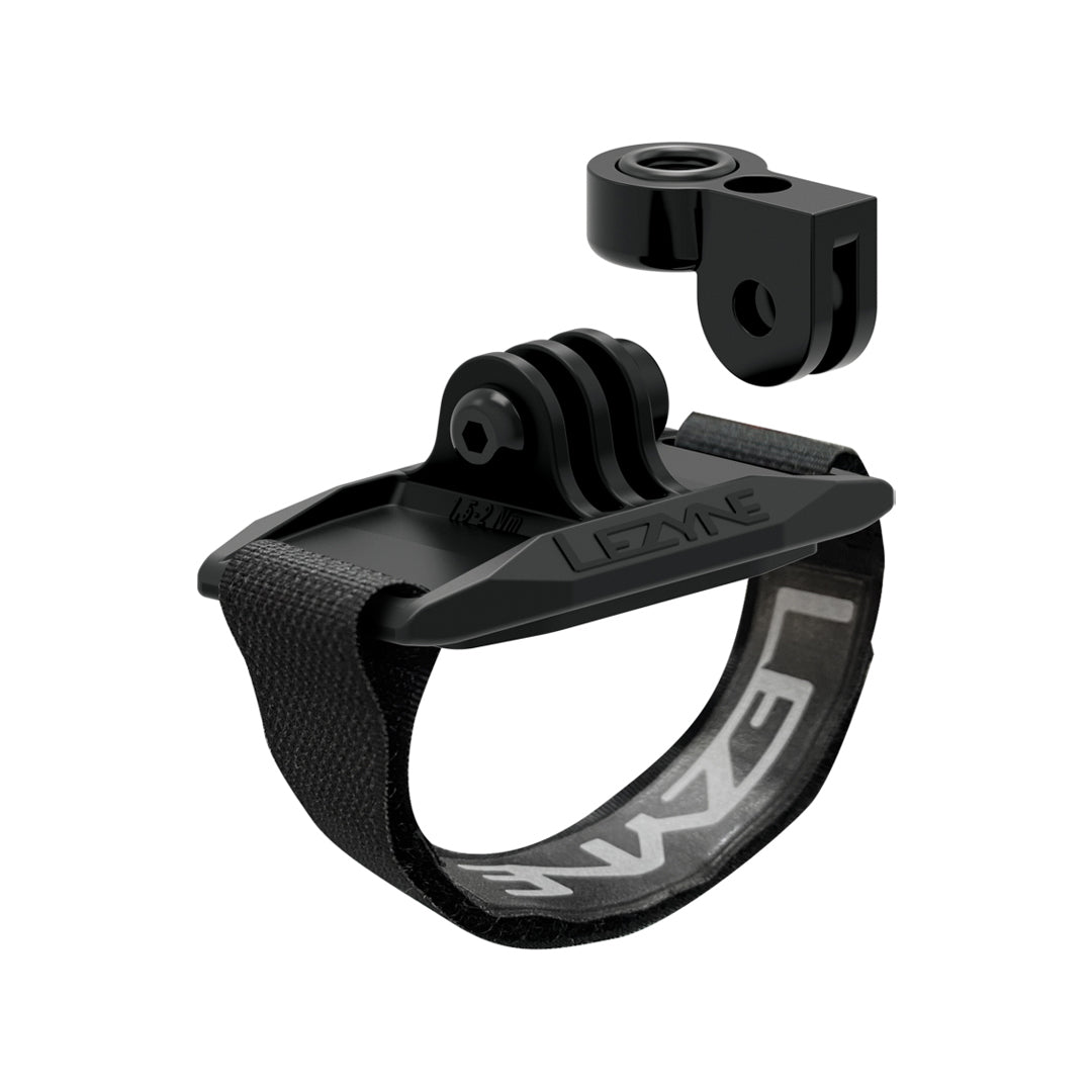 LEZYNE LED-HELMHALTERUNG GOPRO,SCHWARZ SCHWARZ, ENTHÄLT LED ADAPTER (BEFESTIGUNGSSCHRAUBE, ADAPTER, O-RING)