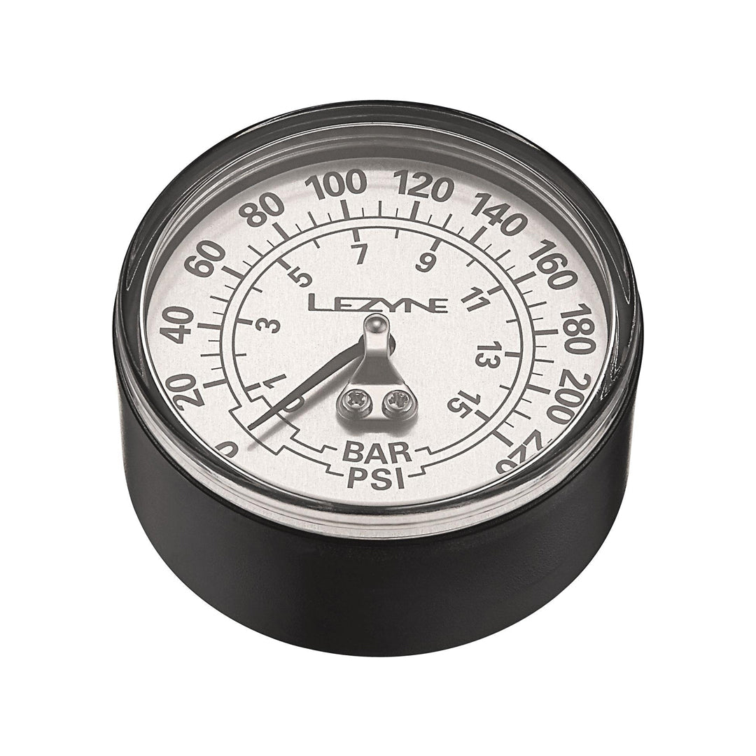 LEZYNE Ersatzmanometer für Fahrrad Standluftpumpe 220 PSI – Präzises Analog-Manometer