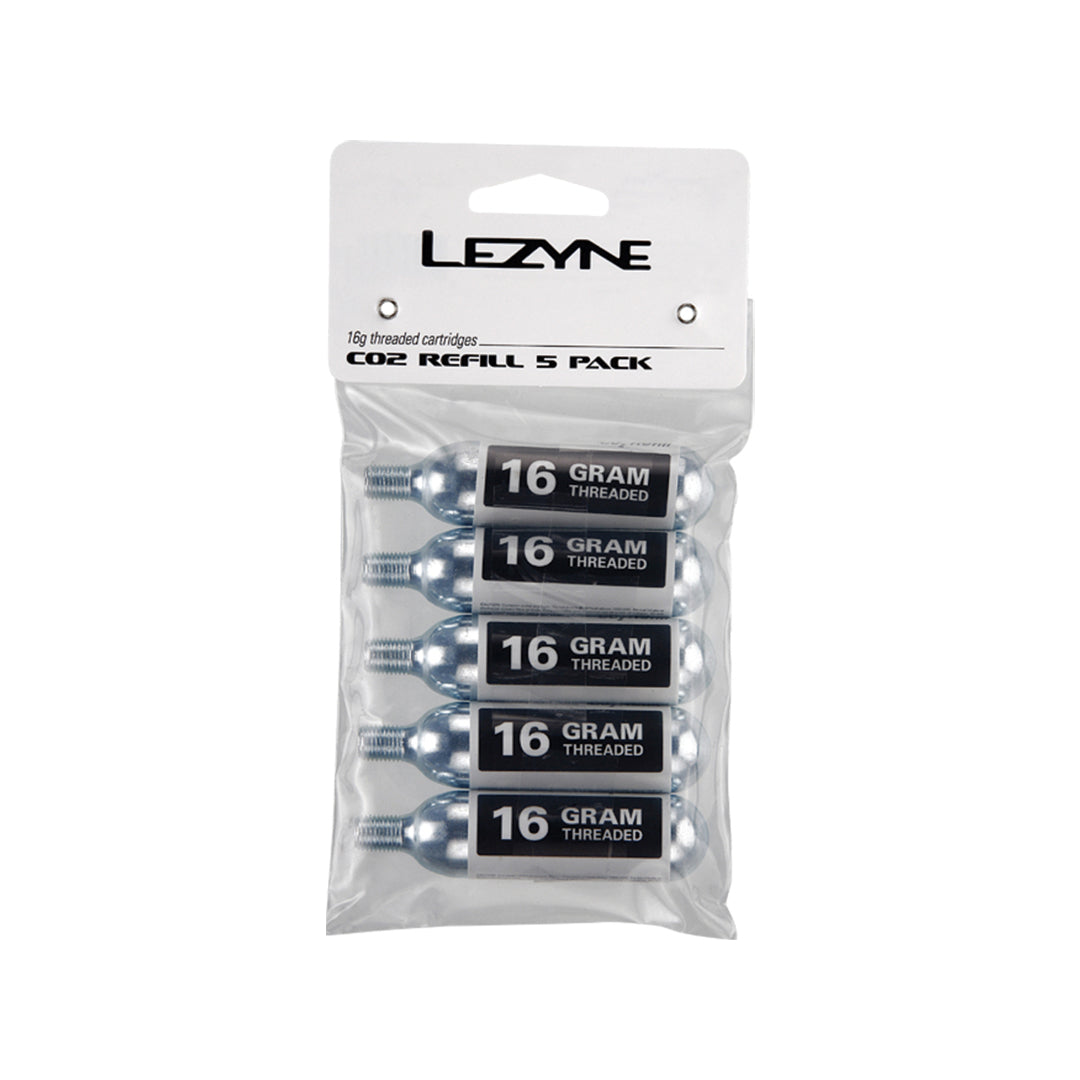 LEZYNE CO2 ERSATZKARTUSCHEN SILBER 16G, 5STK.