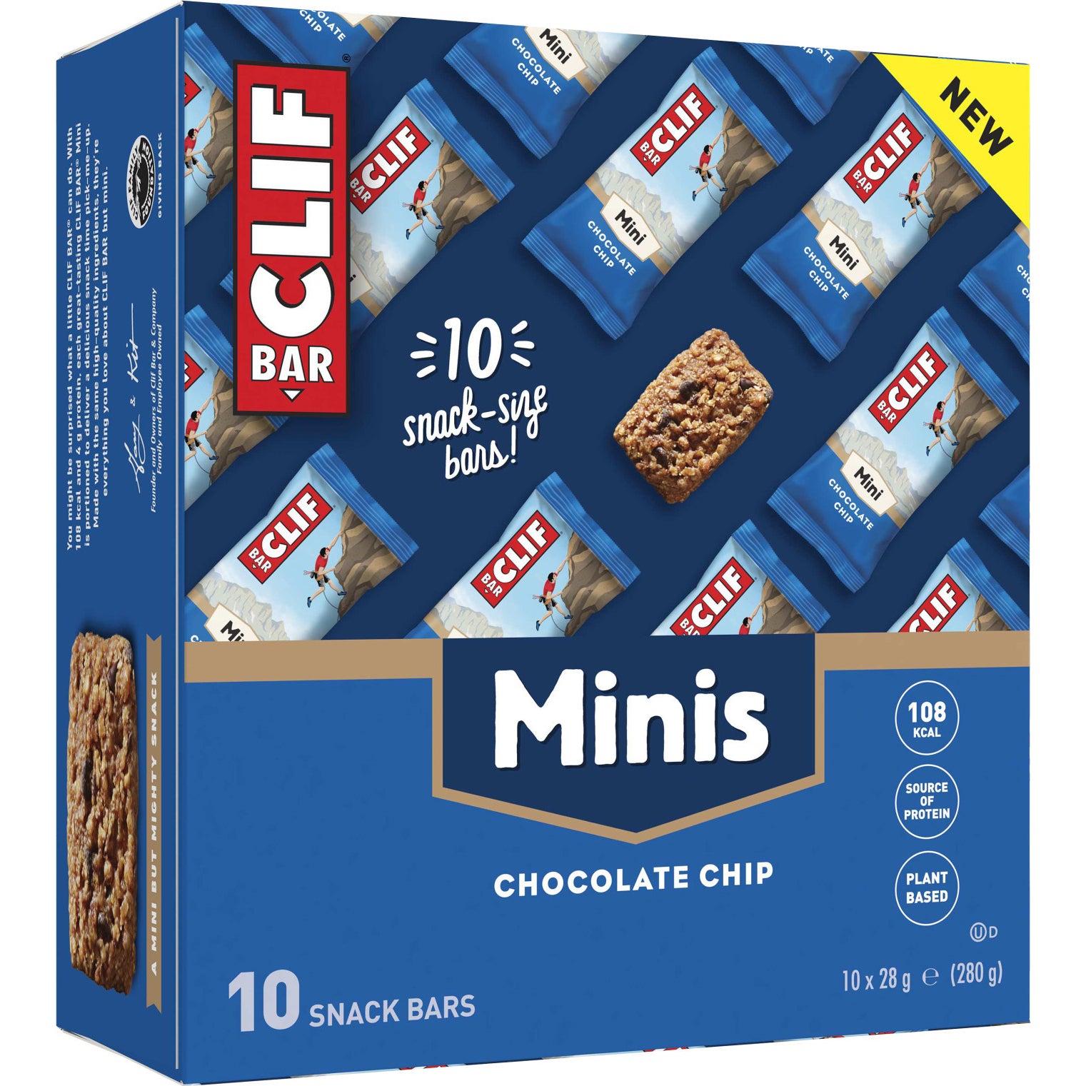 CLIF BAR ENERGIE-RIEGEL SCHOKOCHIPS MINI, 28G JE RIEGEL 10 STÜCK IN VERPACKUNGSEINHEIT