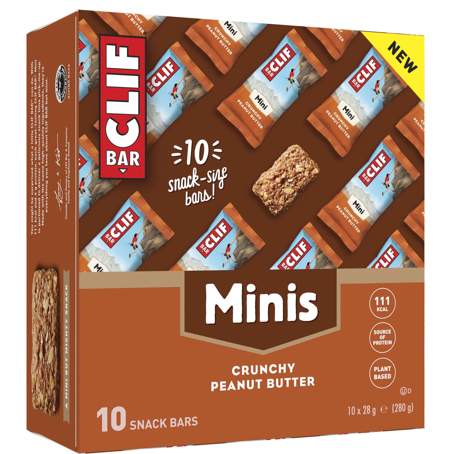CLIF BAR ENERGIE-RIEGEL ERDNUSSBUTTER MINI, 28G JE RIEGEL 10 STÜCK IN VERPACKUNGSEINHEIT
