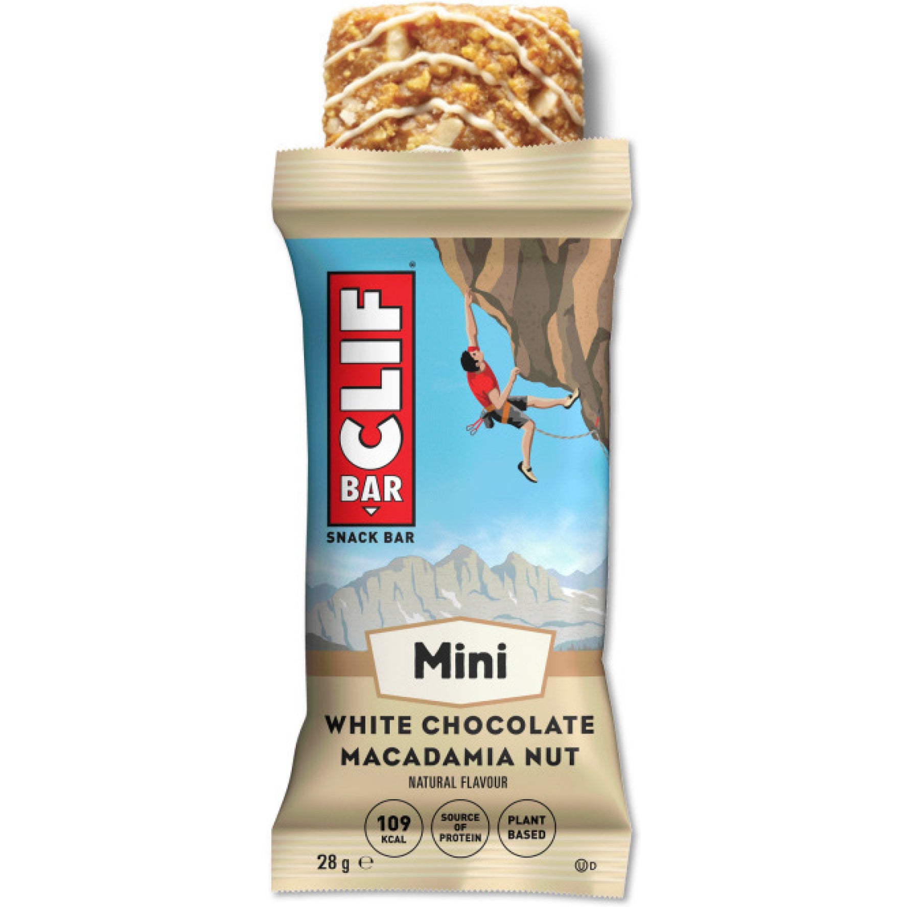 CLIF BAR ENERGIE-RIEGEL MACADAMIA-WEISS MINI, 28G JE RIEGEL 10 STÜCK IN VERPACKUNGSEINHEIT