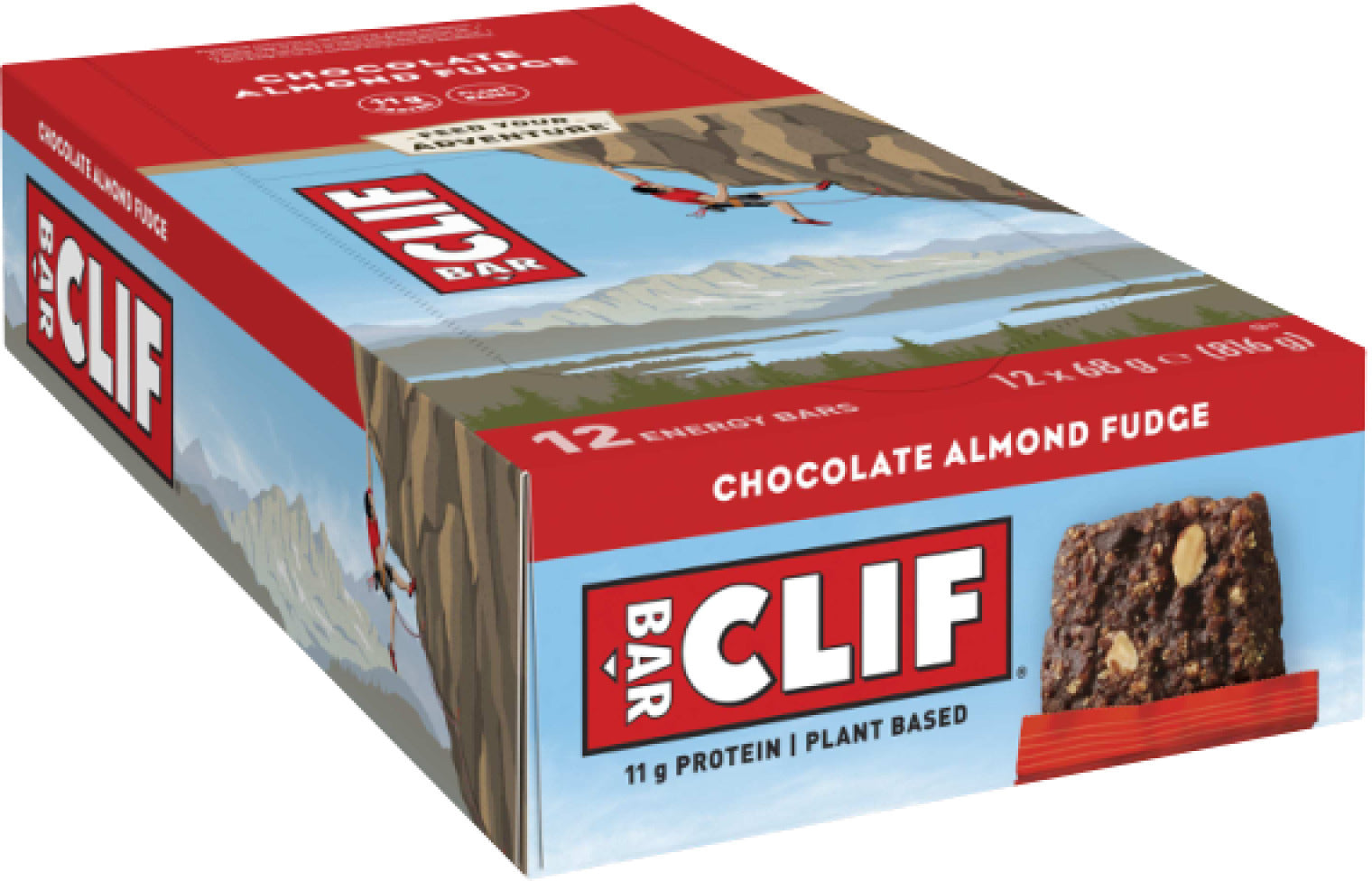 CLIF BAR ENERGIE-RIEGEL SCHOKO-MANDEL 68G JE RIEGEL 12 STÜCK IN VERPACKUNGSEINHEIT