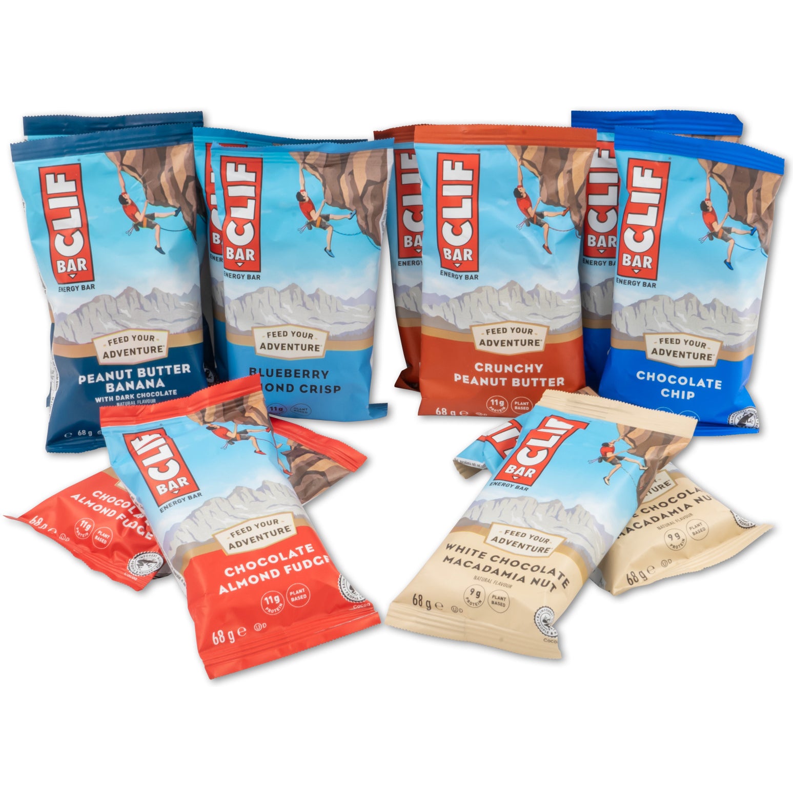 CLIF BAR ENERGIE-RIEGEL MIX PAKET 12ER PACK (12X68G) VERSCHIEDENE SORTEN