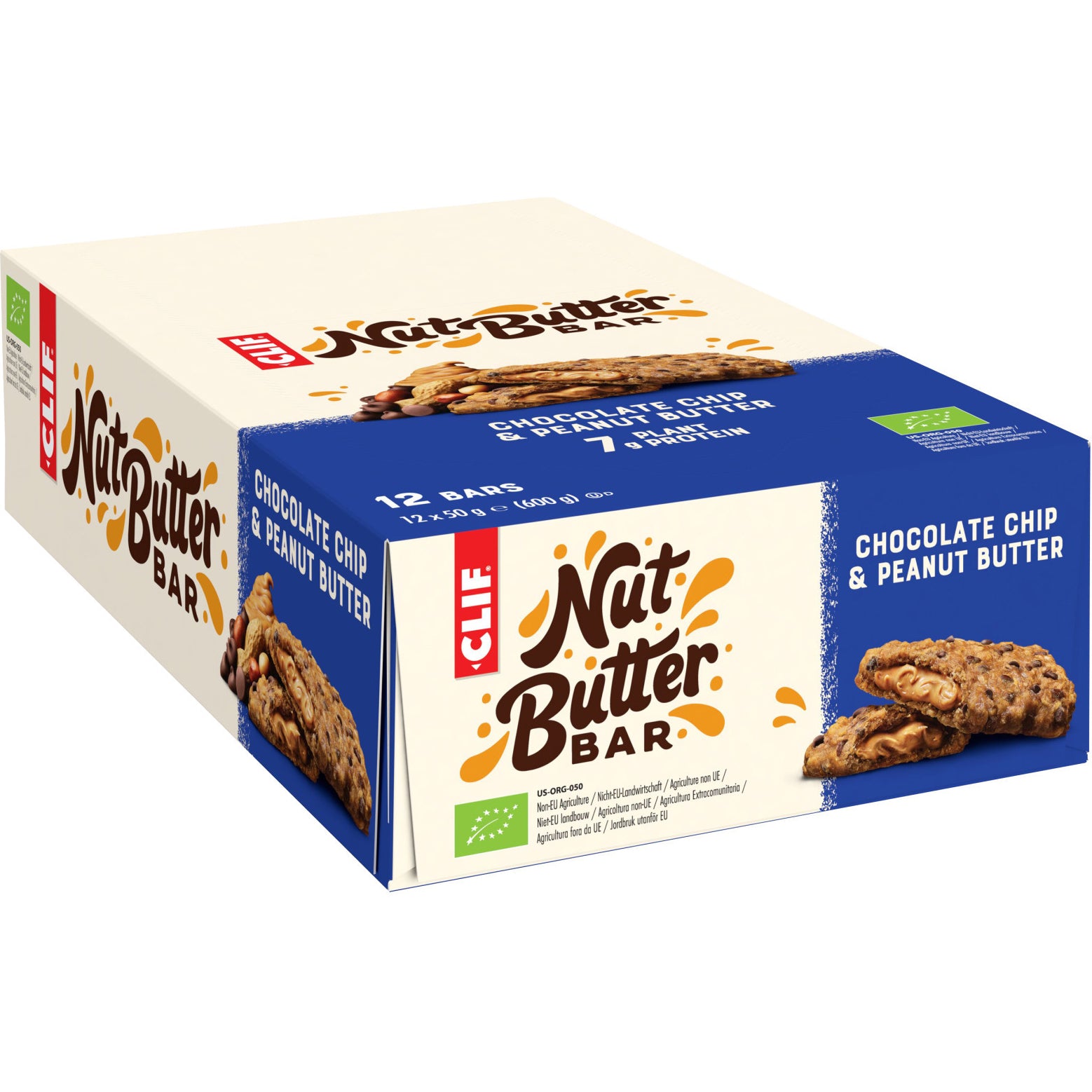 CLIF BAR NUT BUTTER FILLED RIEGEL SCHOKOCHIPS-ERDNUSS, 50 G JE RIEGEL 12 STÜCK IN VERPACKUNGSEINHEIT