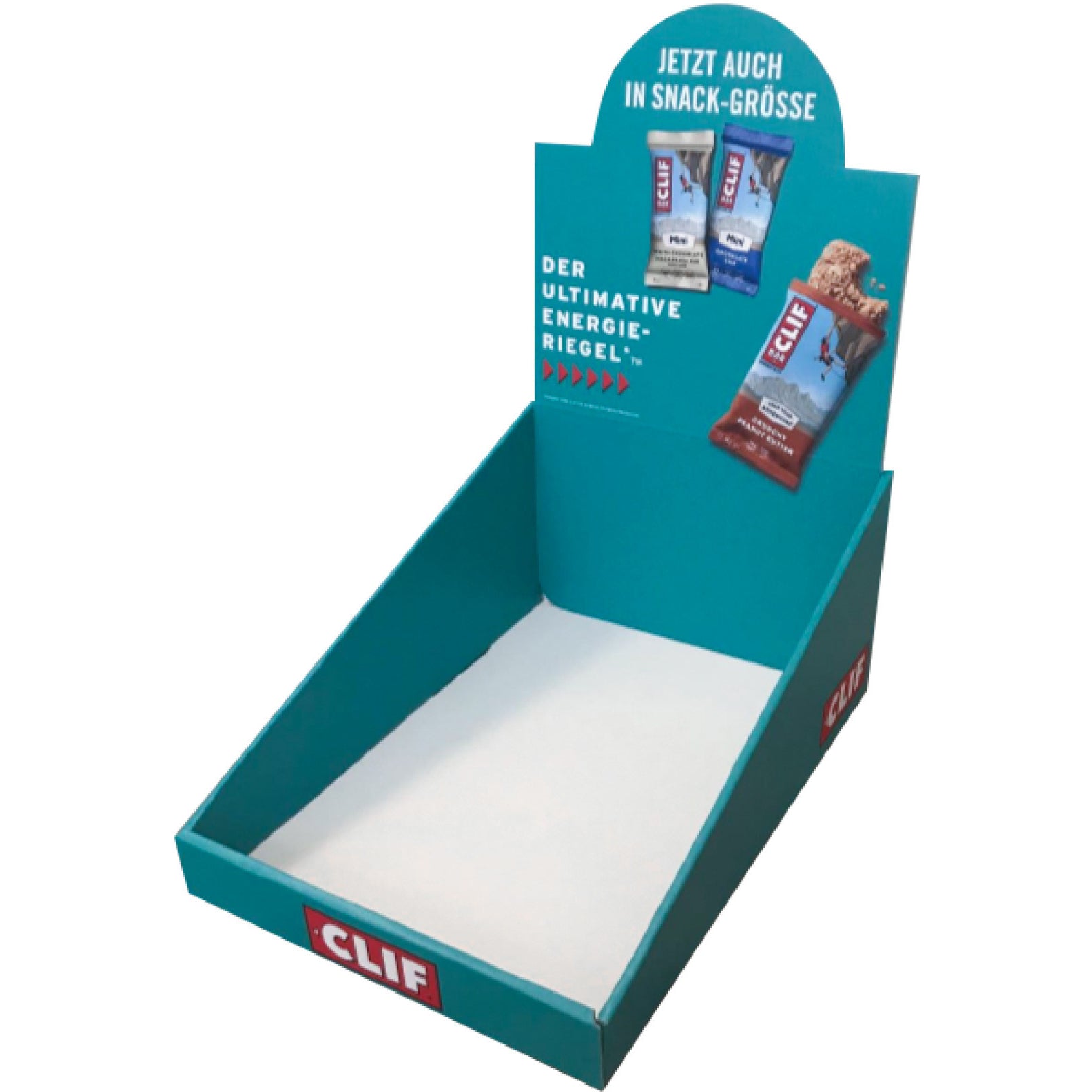 CLIF BAR SAMPLINGDISPLAY TRAY MIT 1 FACH LEER "FEATURE ADVENTURE" NEU