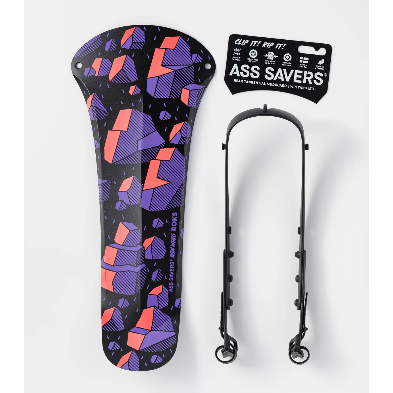 Ass Savers WMS-1 Win Wing MTB, Spritzschutz HR, roks