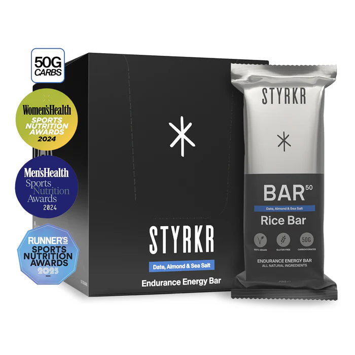 STYRKR BAR30 High Carb Rice Energieriegel für Ausdauer, Sport und Wettkampf