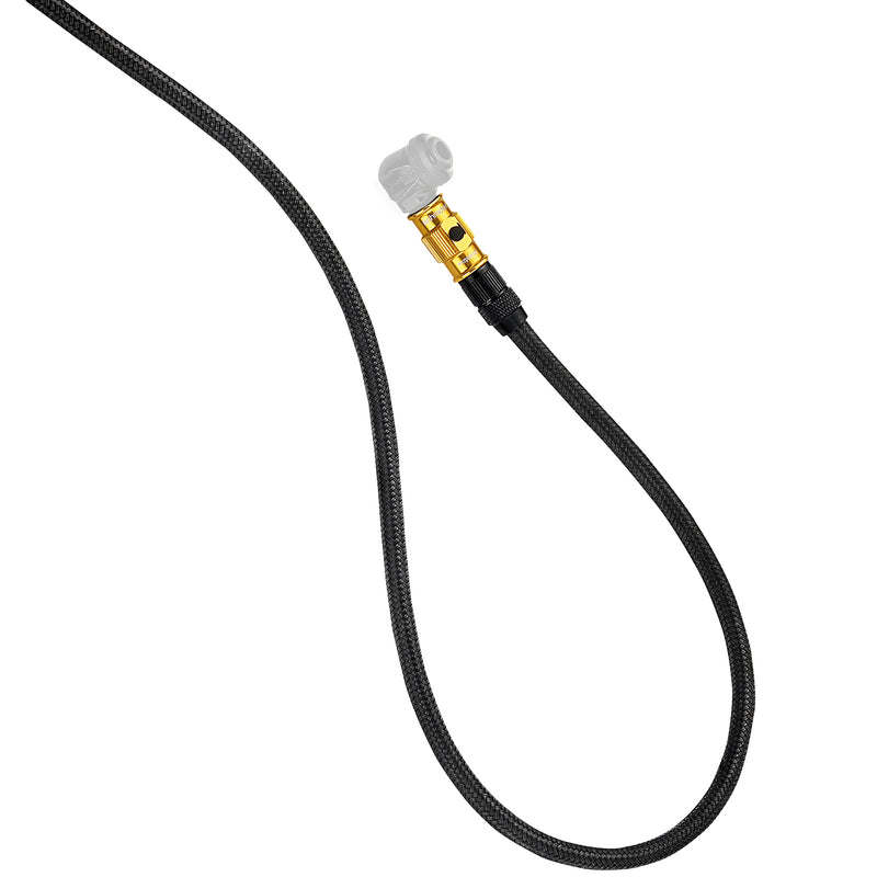 LEZYNE ABS-GEFLOCHTENER STANDPUMPENSCHLAUCH PUMPENKOPF