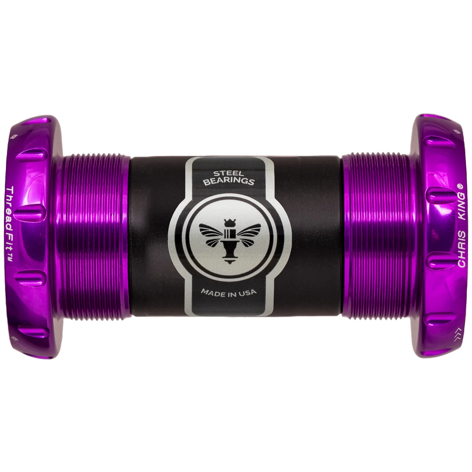 Chris King Innenlager ThreadFit 30mm, Edelstahl-Lager, 3D violet