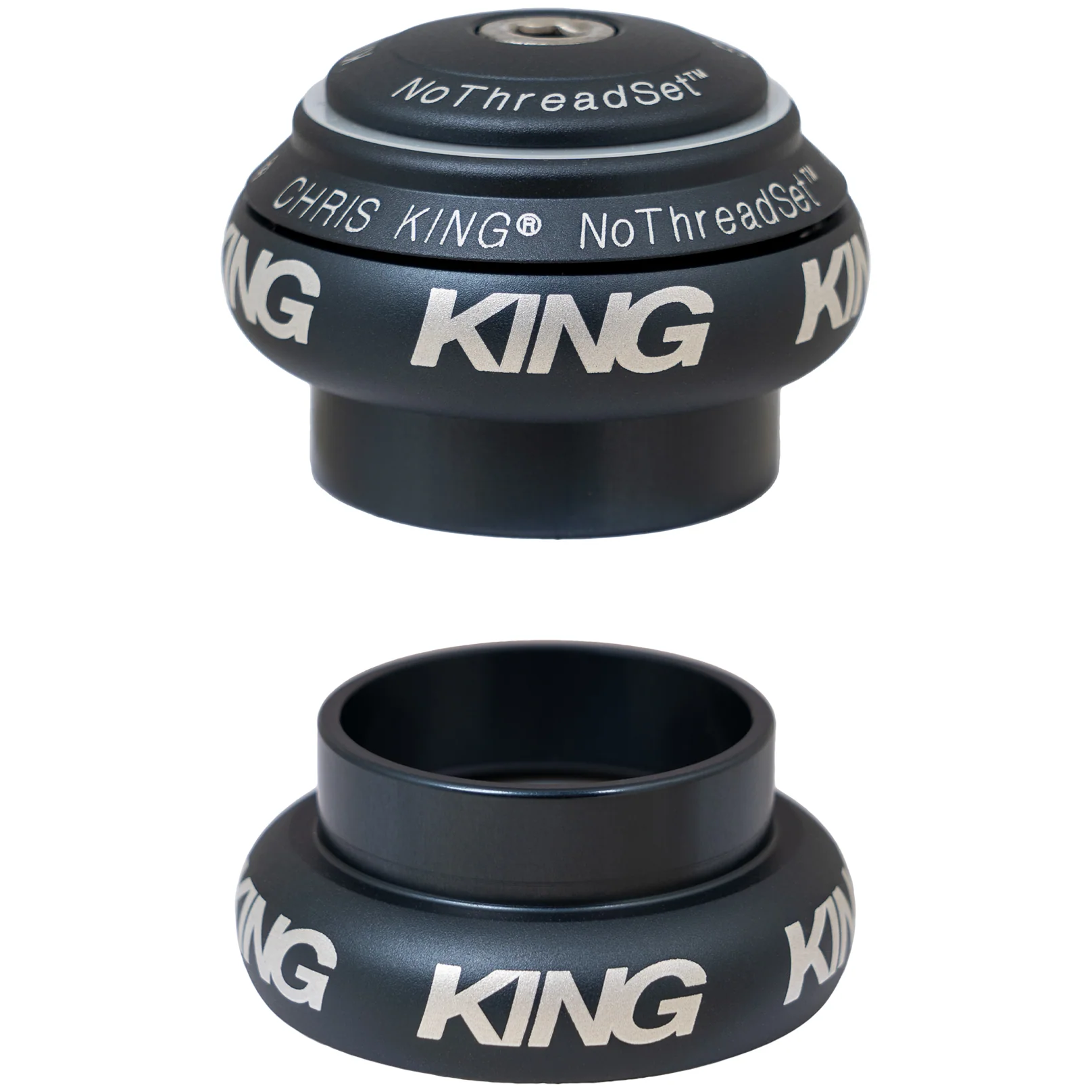 Chris King NoThreadSet Steuersatz, Edelstahl-Lager, 1 1/8", GripLock, Bold, EC34/28.6 | EC34/30, midnight