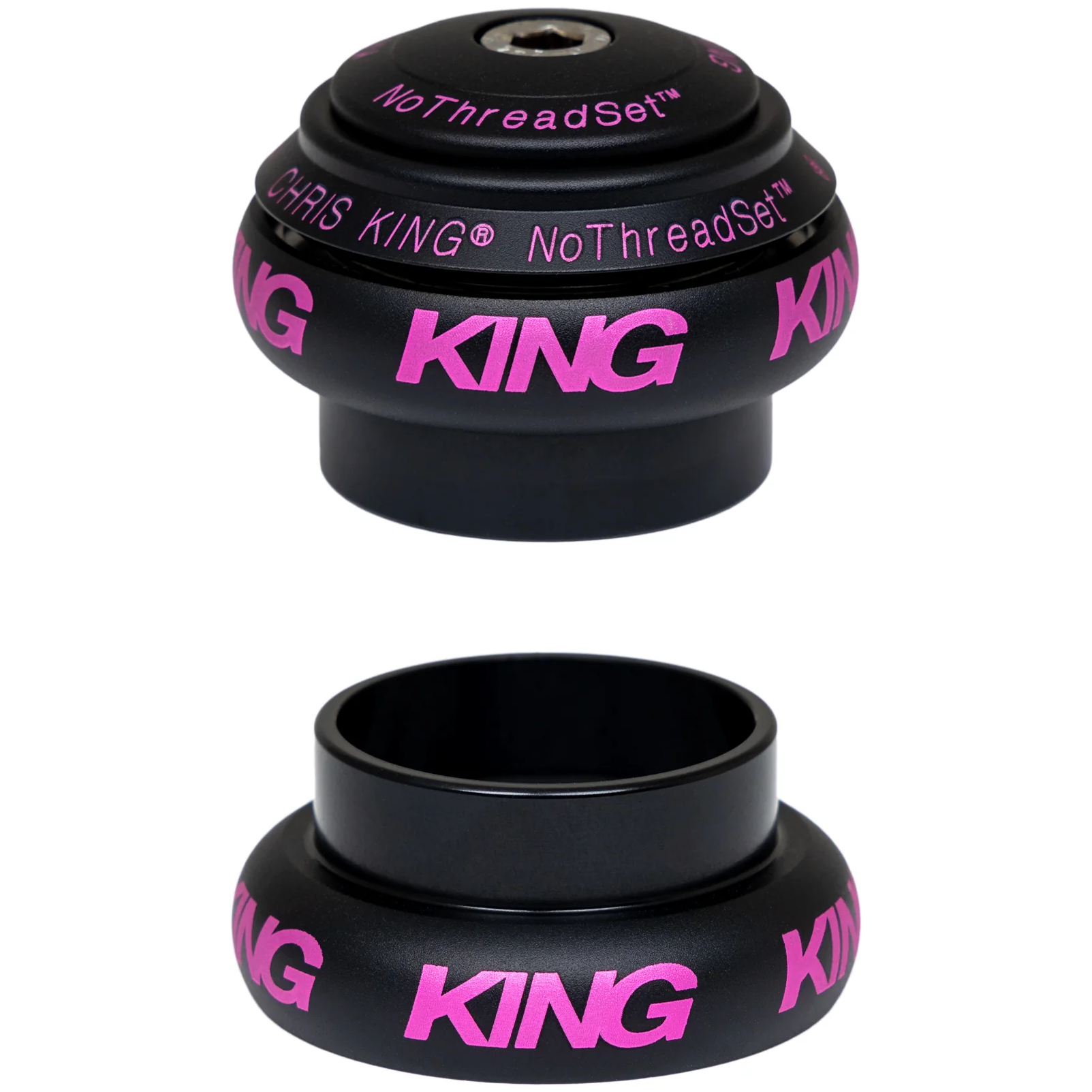 Chris King NoThreadSet Steuersatz, Edelstahl-Lager, 1 1/8", GripLock, Bold, EC34/28.6 | EC34/30, two tone black/punch