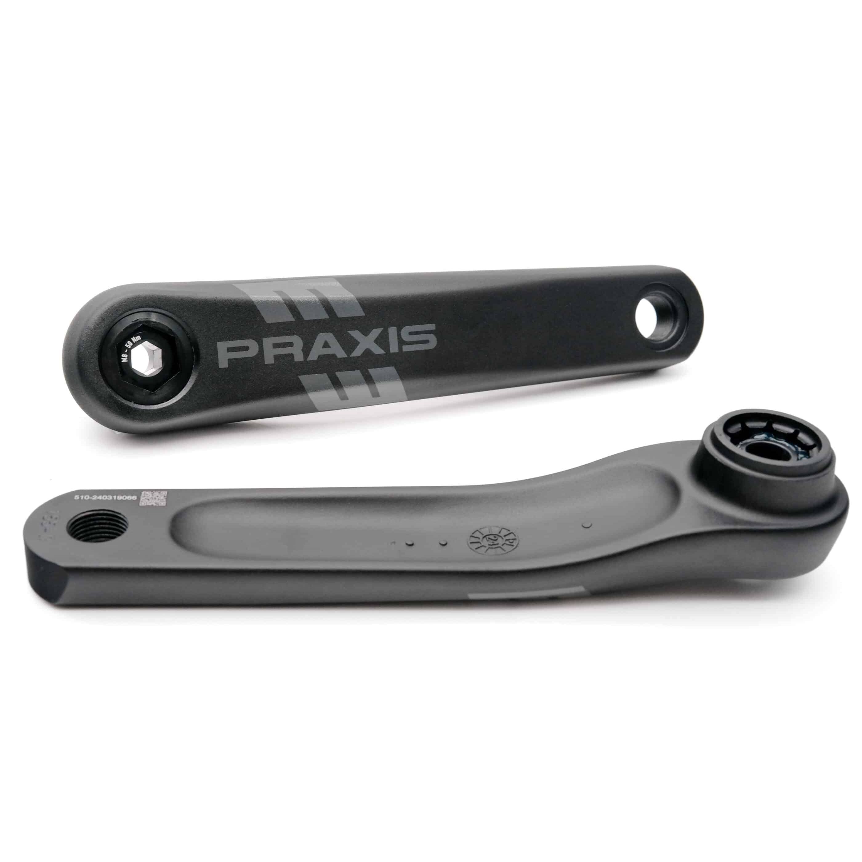 Praxis eCrank Arms Aluminium Type 1 ISIS – E-Kurbelarme für Bosch, Yamaha & Giant