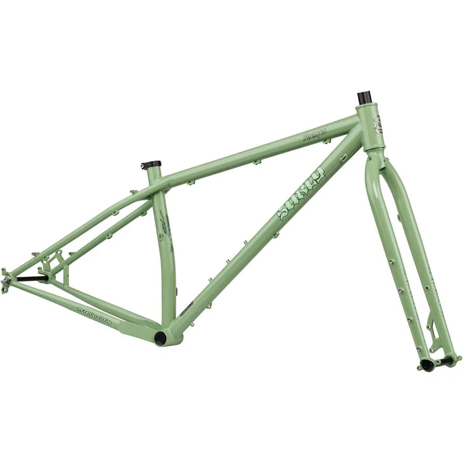 Surly Krampus Rahmenset – 4130 CroMoly Stahl Hardtail MTB Rahmen 29 Plus (Sage Green, Größe M)