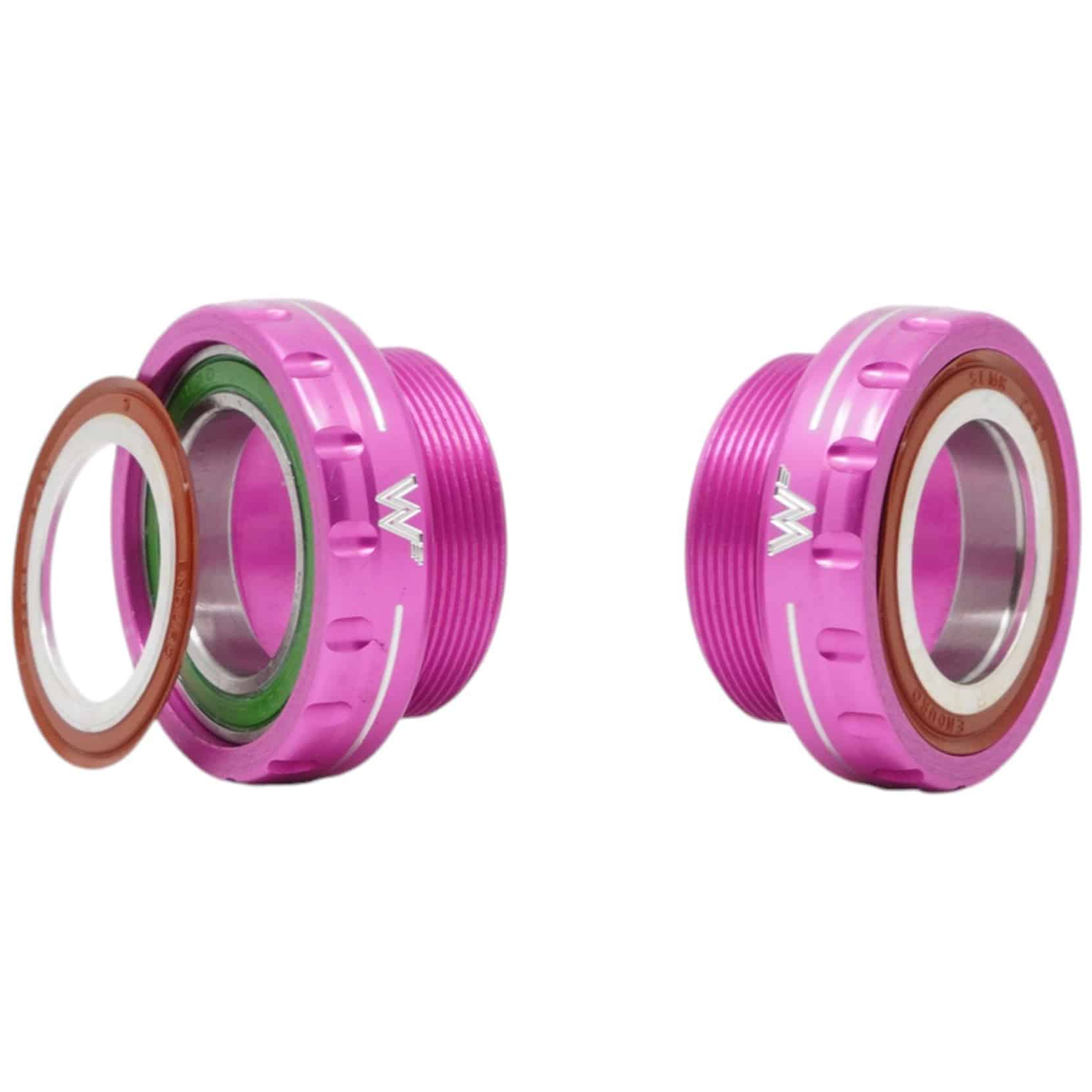 White Industries BSA30 External Innenlager 68/73mm, 30mm, pink