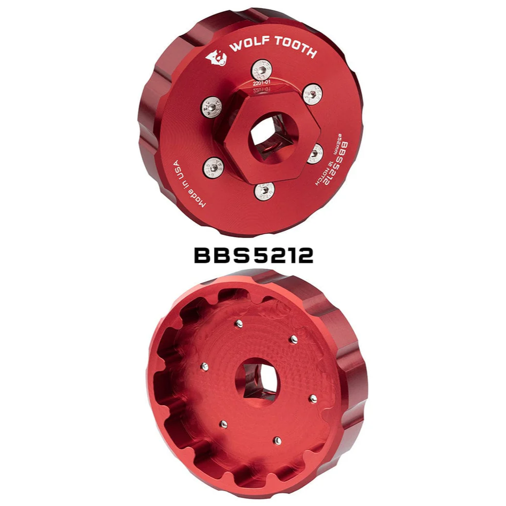 Wolf Tooth BB Socket Innenlagerschlüssel, 52mm, 12 Z., red