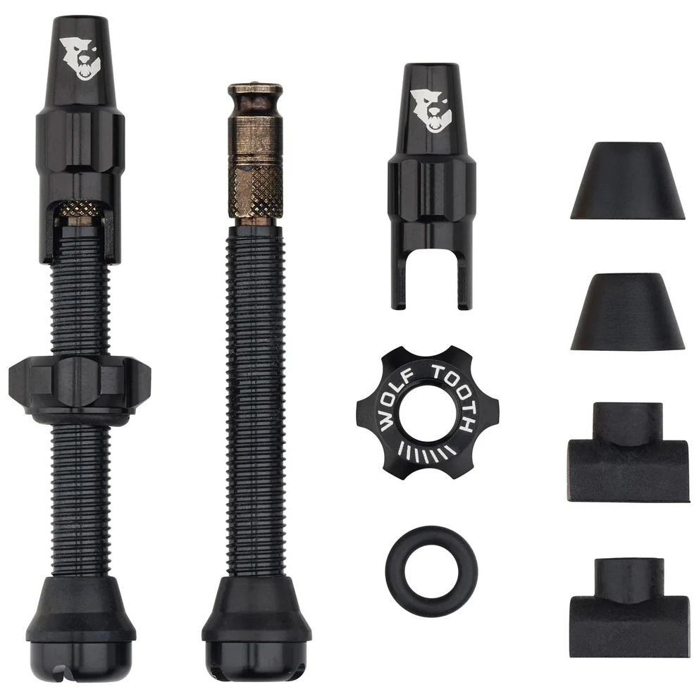 Wolf Tooth Tubeless Valve Stem Ventile, Clik Valve, 44mm, 2 Stk., black