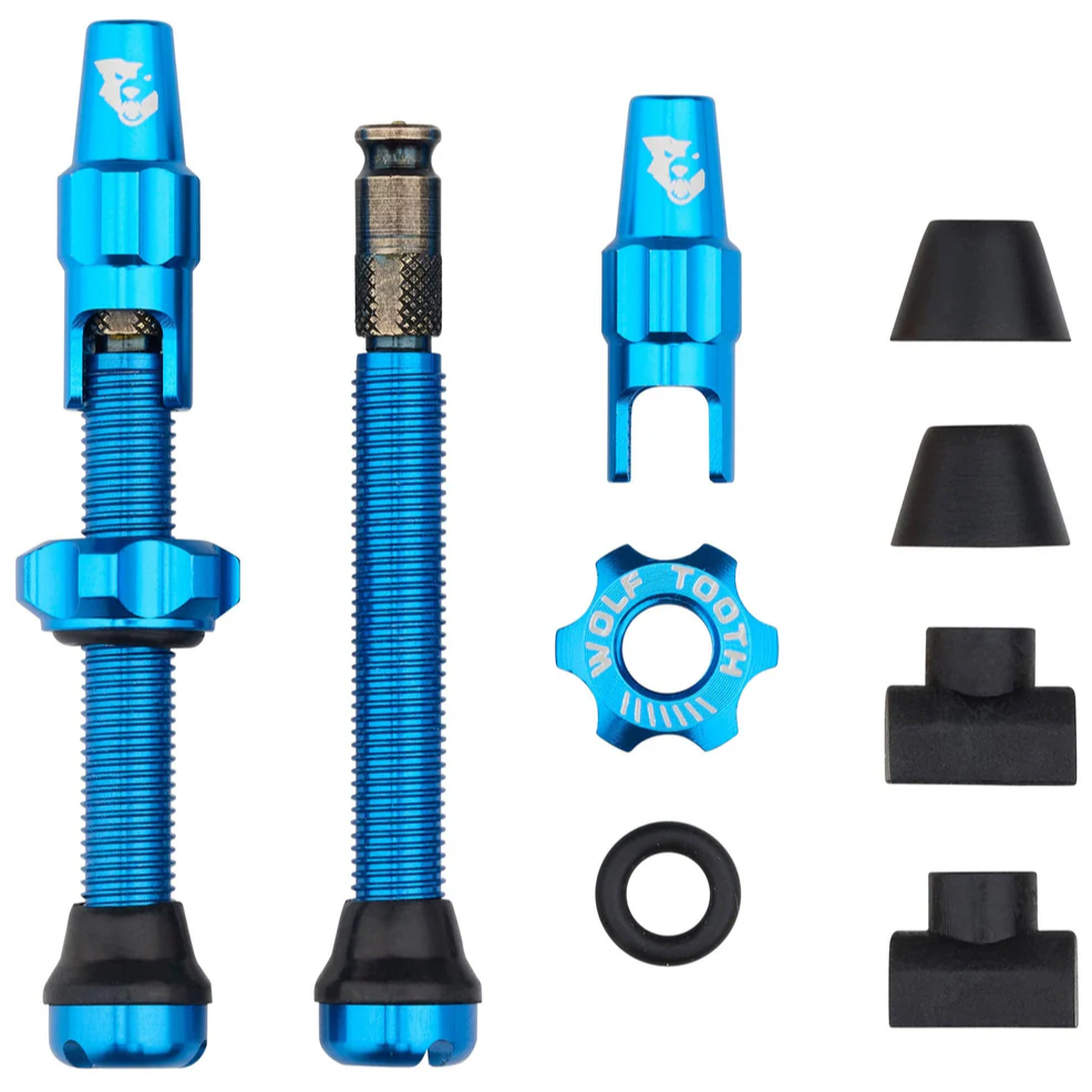 Wolf Tooth Tubeless Valve Stem Ventile, Clik Valve, 44mm, 2 Stk., blue