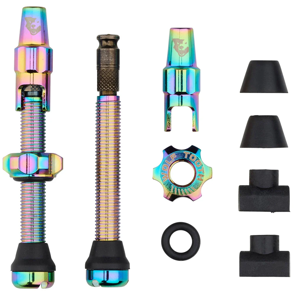 Wolf Tooth Tubeless Valve Stem Ventile, Clik Valve, 44mm, 2 Stk., rainbow
