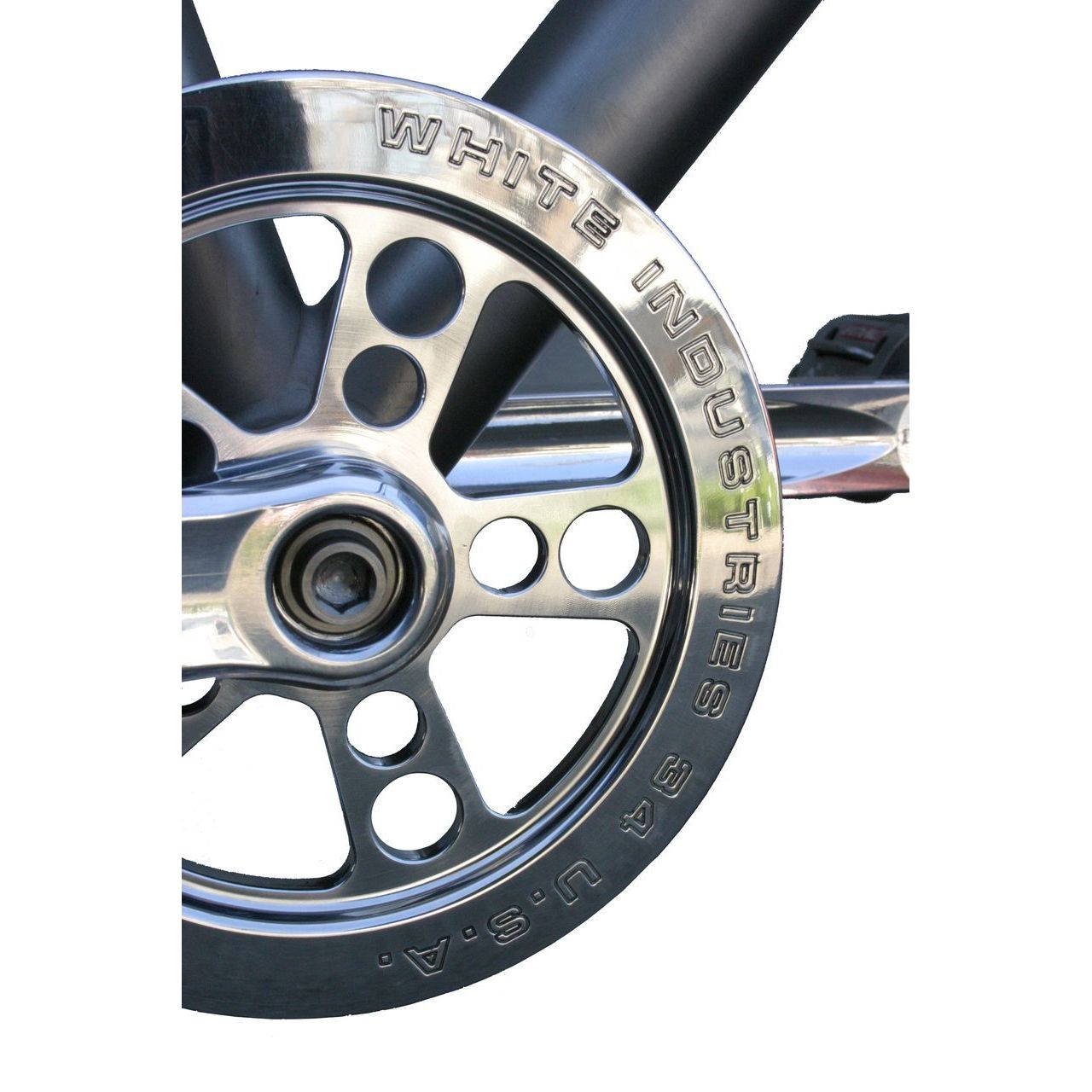 White Industries ENO17 Direct Mount Singlespeed Bashguard/Kettenblatt, Polished Silver