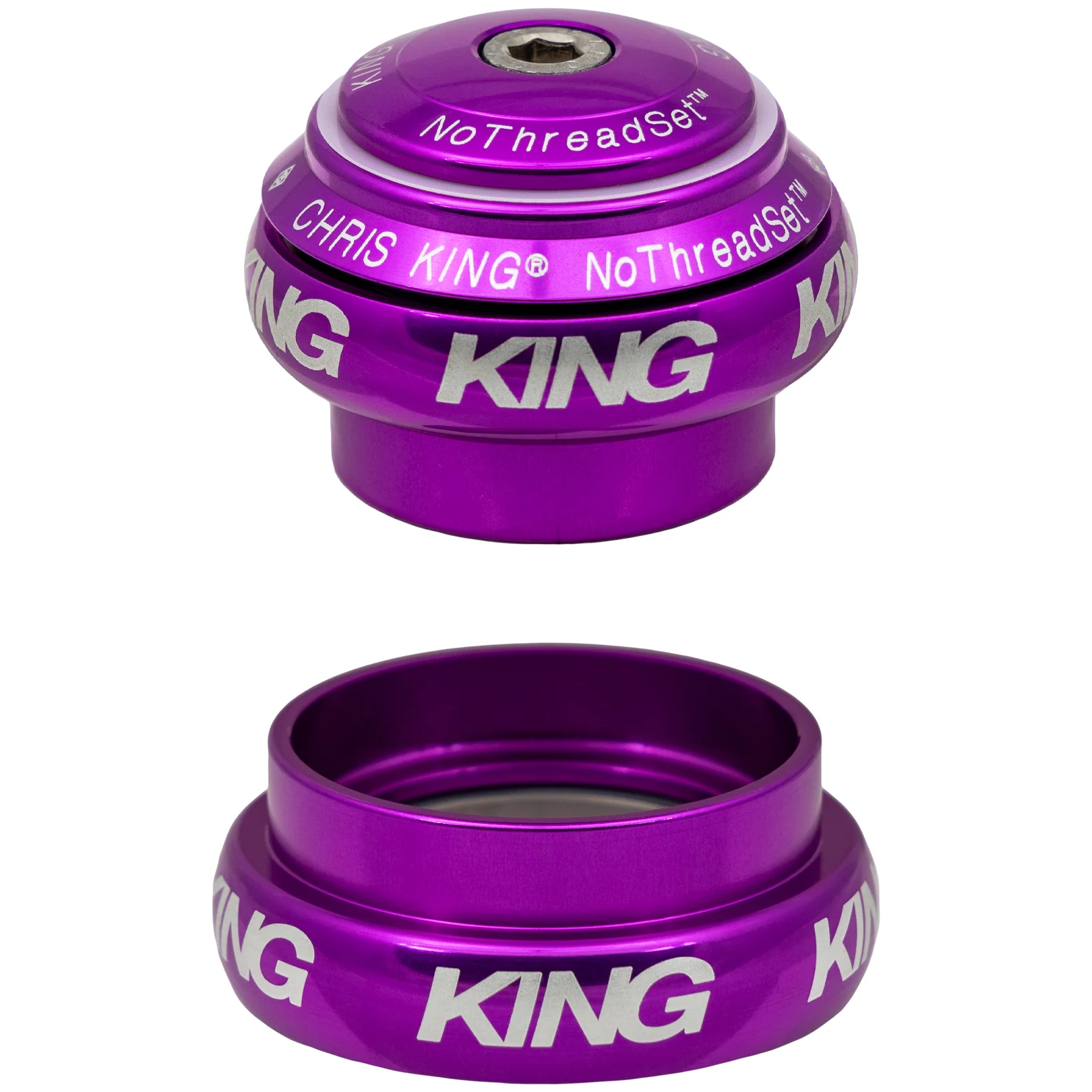 Chris King NoThreadSet Tapered Steuersatz, Edelstahl-Lager, 1 1/8"-1 1/4", GripLock, EC34/28.6 | EC44/33