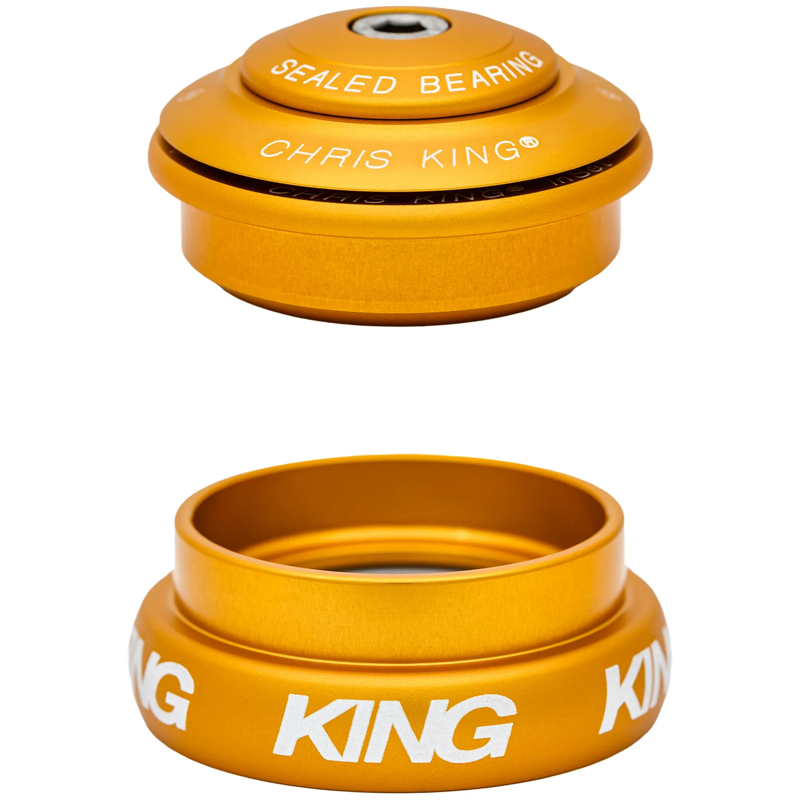 Chris King InSet I8 Tapered Steuersatz, Edelstahl-Lager, 1 1/8"-1 1/4", GripLock, ZS44/28.6 | EC44/33