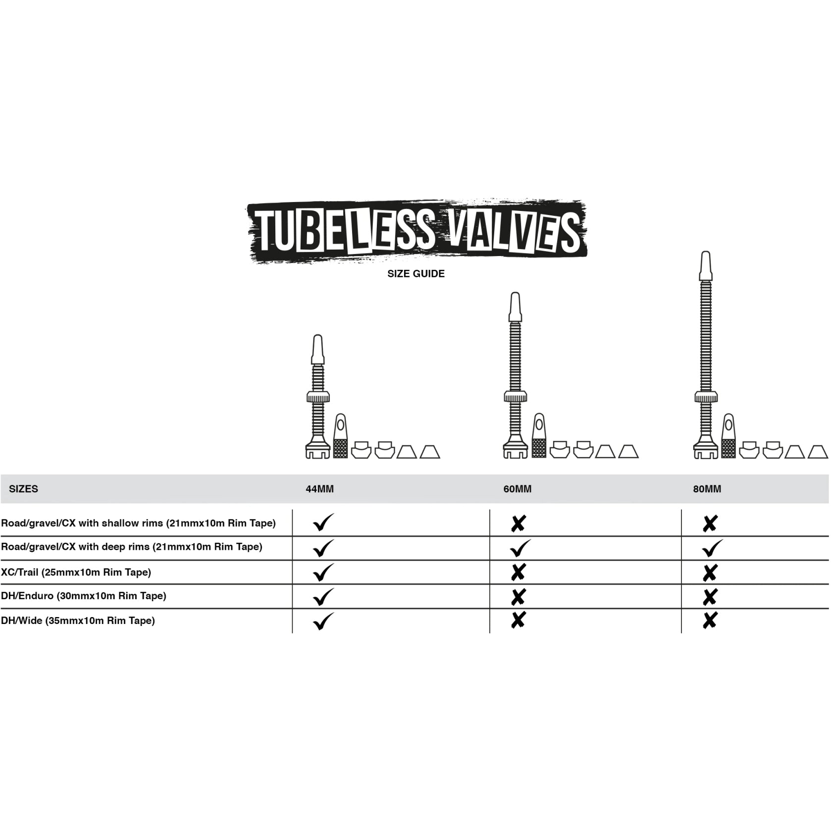 Muc-Off Tubeless Ventil Kit V2 Universal 44mm – Farbe Iridescent, 7075 Aluminium